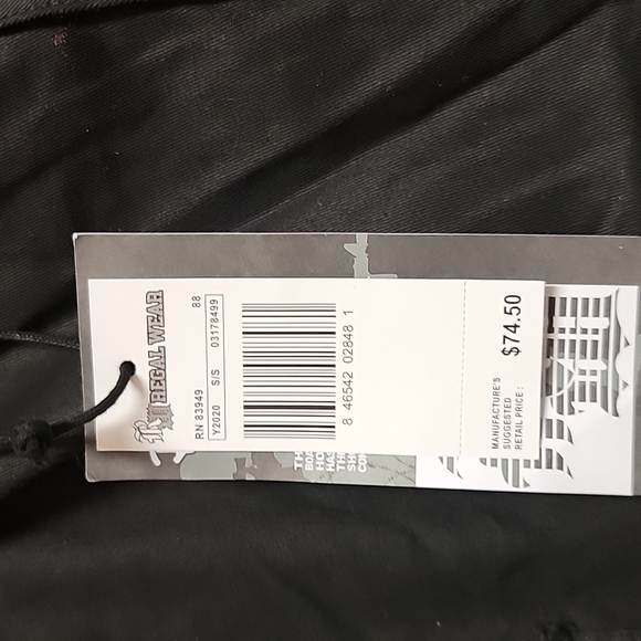 REGAL wear black Cargo pants with belt and ankle draw string size small - Picture 7 of 7